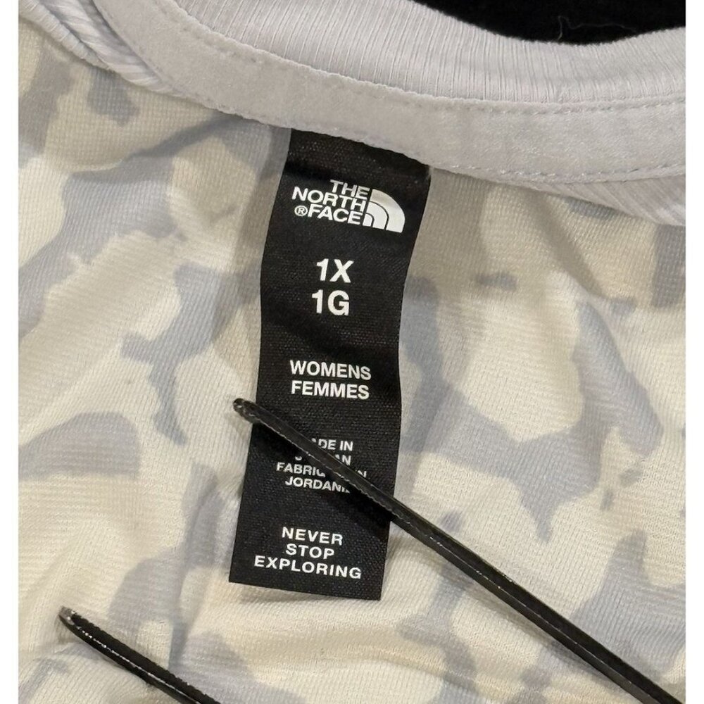 The North Face Plus Sz 1X Dawndream Gray Print Long Sleeve Womens Activewear Top - Picture 5 of 9